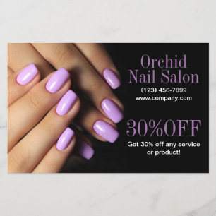 Beauty Esthetician Manicure Nail Salon Preisliste Flyer