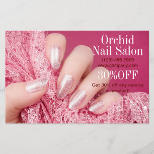 Beauty Esthetician Manicure Nail Salon Preisliste Flyer