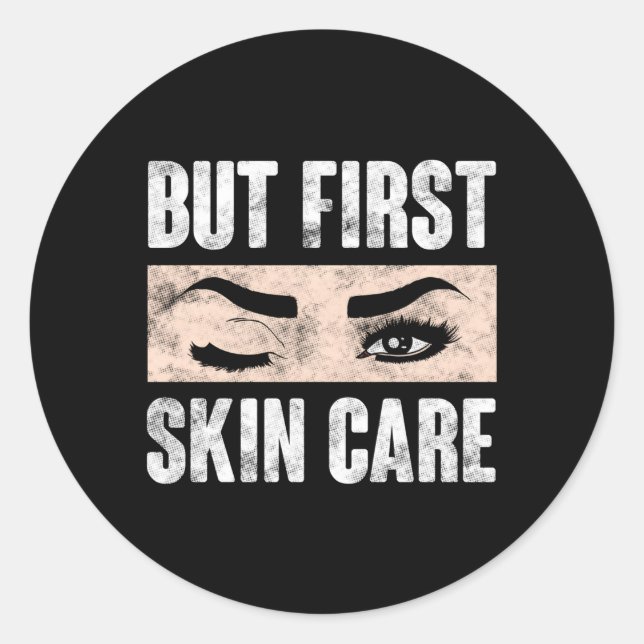 Beauty Esthetician Skin Care Runder Aufkleber (Vorderseite)