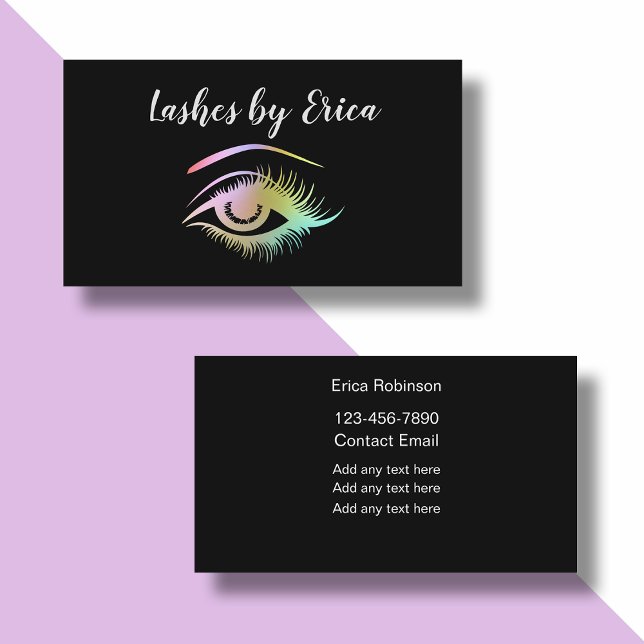 Beauty Eyelashes Business Cards Visitenkarte (Von Creator hochgeladen)