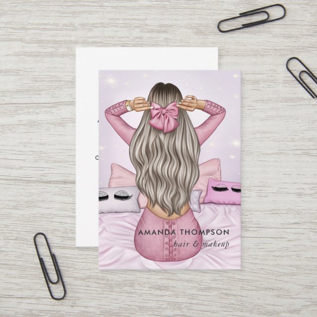Beauty Fashion Business Card Visitenkarte (Vorderseite/Rückseite Beispiel)
