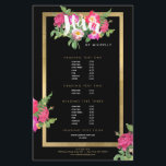 Beauty Florals Hair Stylist Black Flyer<br><div class="desc">Koordiniert mit der Beauty Florals Hair Stylist Black Business Card Vorlage bis 1201. Ein schönes und elegantes Design-Motiv mit einem farbenfrohen Bouquet Blume ragt hinter dem Wort "Hair" hervor. Personalisiert mit Ihrem Namen darunter und gerahmt in einem Imitat aus metallischer Goldfolie, ist dies die perfekte Frisur-Stylistin-Flyer-Vorlage. Passen Sie dieses Design...</div>