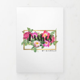 Beauty Florals Lash Extensions White Broschüre