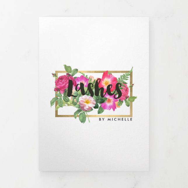 Beauty Florals Lash Extensions White Broschüre (Cover)