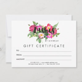 Beauty Florals Lash Extensions White Gift Card