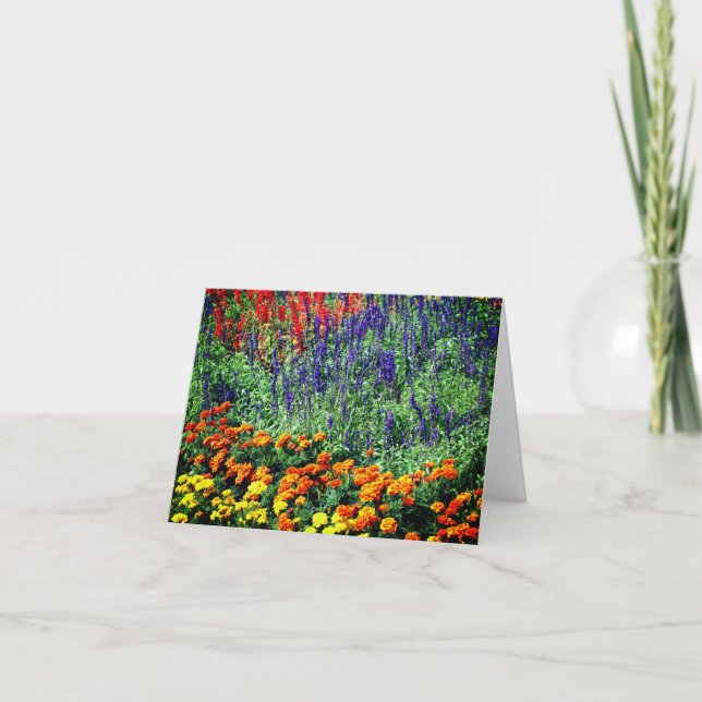 Beauty Flower Garden individuell anpassbare Note C Dankeskarte (Vorderseite)