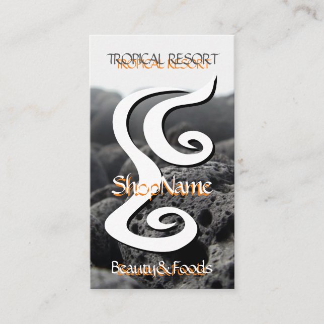 Beauty&Food Salon Tropical Resort Visitenkarte (Vorderseite)