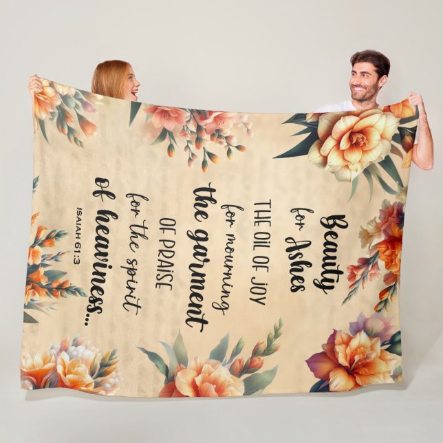 Beauty For Ashes, Isaiah 63:1, Christlich Fleecedecke (Beispiel)