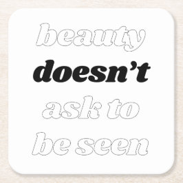 Beauty Frage keinen Papier-Untersetzer Rechteckiger Pappuntersetzer