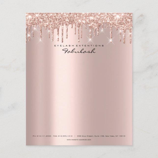 Beauty Funkelnd Lashes Makeup Stylist Eventplaner Flyer (Vorne)