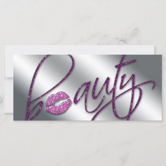 Beauty Gift Certificate Makeup Artist Glitzer (Vorderseite)