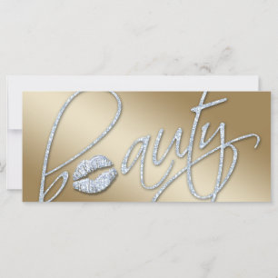 Beauty Gift Certificate Makeust Artist Glitzer Gol