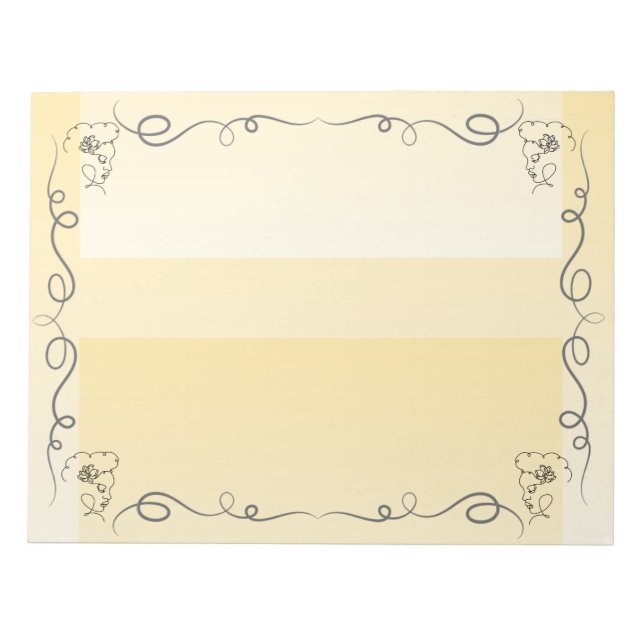 Beauty Goldenrod großes Notepad Notizblock (Vorderseite)