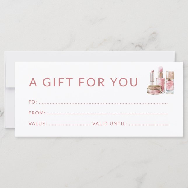 Beauty Hair & Makeup Vielen Dank Geschenk Zertifik (Rückseite)