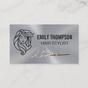 Beauty Hair Salon Logo Stylist-Schere Visitenkarte