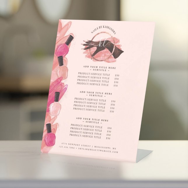 Beauty Hand Nail Polnischer Glam Nail Manicure Pre Sockelschild (Von Creator hochgeladen)