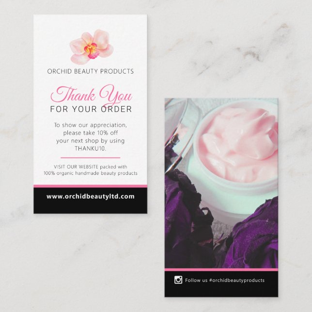 Beauty Health Company Foto zur Förderung des Wiede Visitenkarte (Vorne/Hinten)