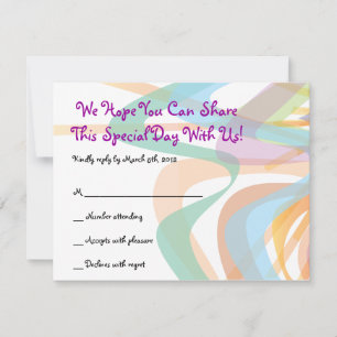 Beauty In Face Bat Mitzvah Antwortkarte RSVP Karte