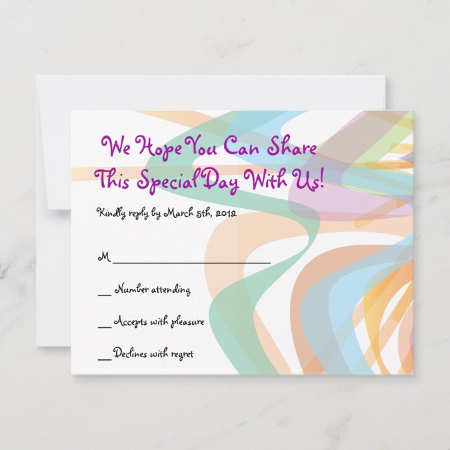 Beauty In Face Bat Mitzvah Antwortkarte RSVP Karte (Vorderseite)