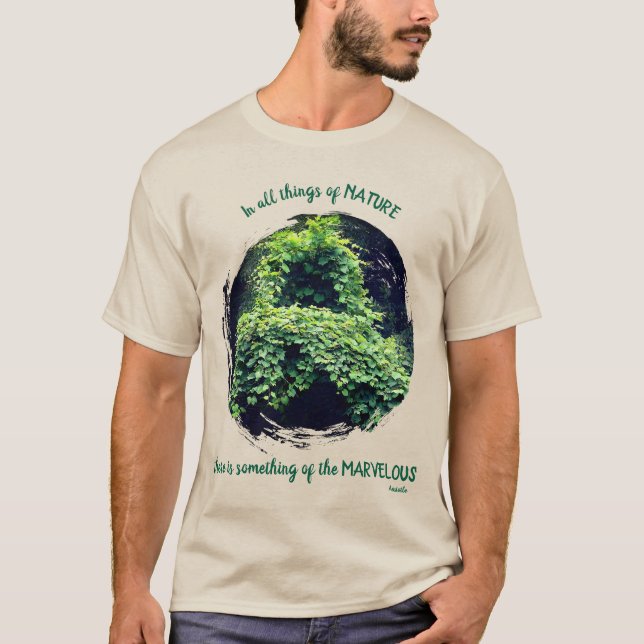Beauty In Nature Vines Inspirational Quote  T-Shirt (Vorderseite)
