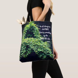 Beauty In Nature Vines Inspirational Quote  Tasche