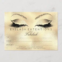 Beauty Lashes Makeup Certificate Geschenk