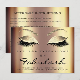 Beauty Lashes Verlängerung Aftercare Instruction G Einladung