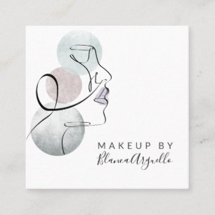 Beauty Logo Makeust Künstlergeschäft und Ernennung Quadratische Visitenkarte