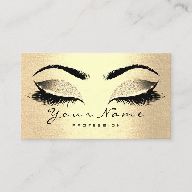 Beauty Loyalty Card 10 Lash Champaigne Gold Crown Treuekarte (Vorderseite)