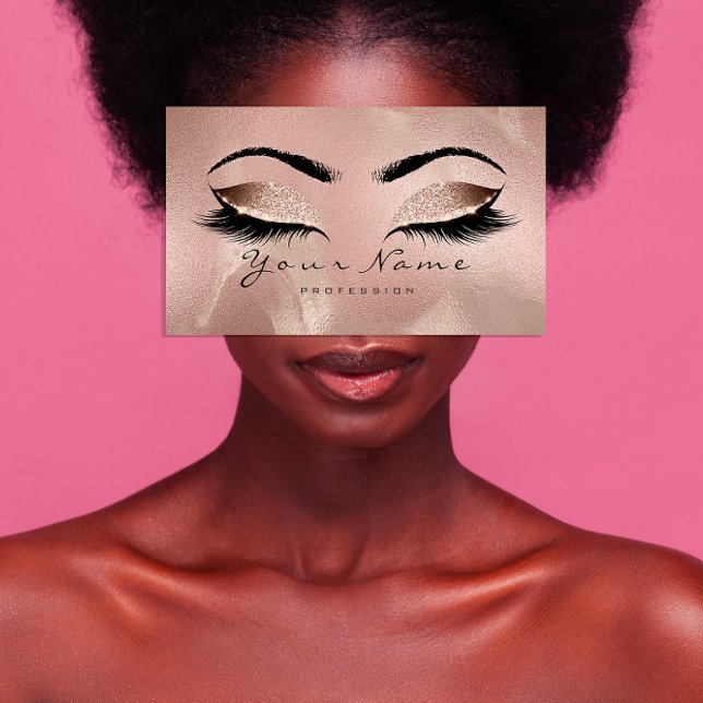 Beauty Loyalty Card 10 Lash Rose Gold Crown Treuekarte (Beauty Loyalty Card 10 Lash Rose Gold Gold Crown)