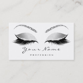 Beauty Loyalty Card 10 Lash WhiteGray Silver Crown Treuekarte