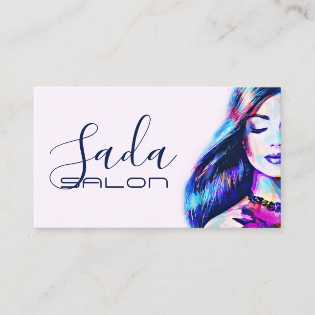Beauty Makeup Artist Friseur Salon Visitenkarte (Vorderseite)