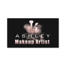 Beauty Makeup Artist Termin Karte Grau Pink