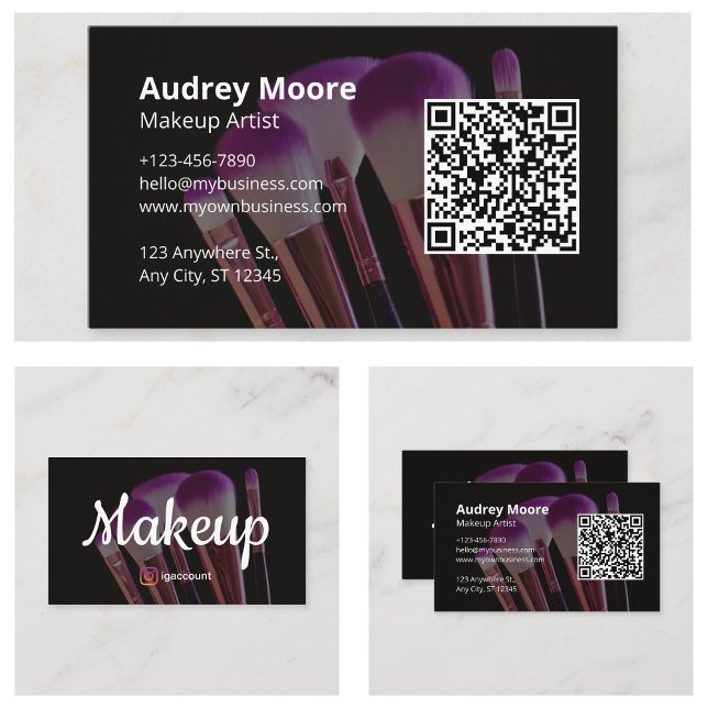 Beauty Makeup Artist Visitenkarte (Beauty Makeup Artist Business Card
)