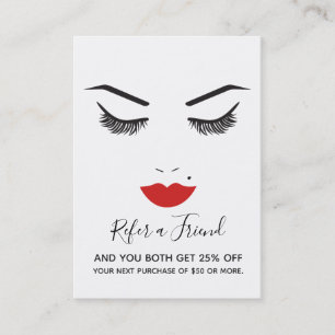 Beauty Makeup Face Lashes Visitenkarte