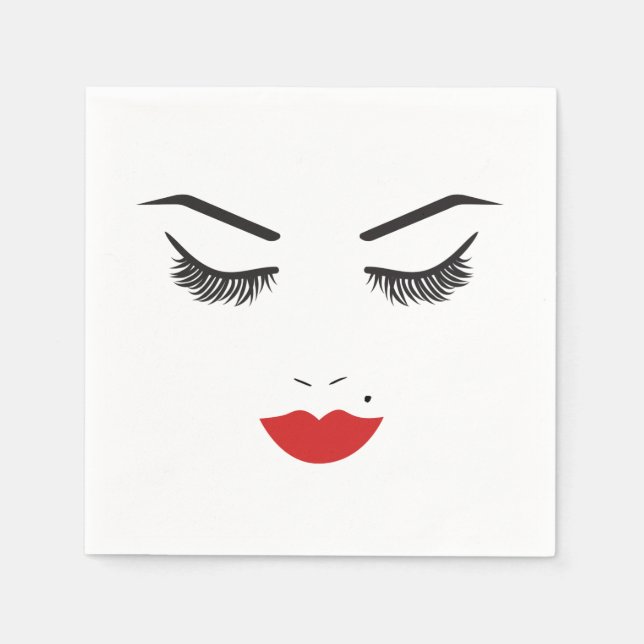 Beauty Makeup Face Lashes & Zeremonien Serviette (Vorderseite)