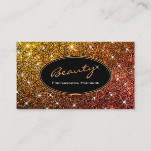 Beauty Manicure Trendy Luminöse Rose Gold Gradient Visitenkarte