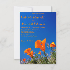 Beauty Nature Floral California Poppy Wedding Einladung