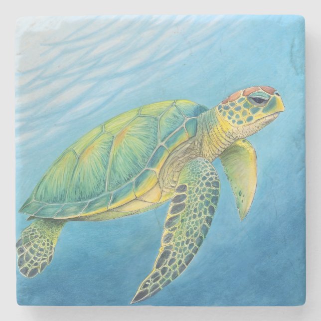 Beauty of the turtle steinuntersetzer (Vorderseite)