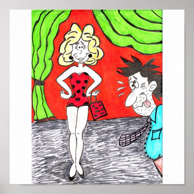 Beauty Pageant Spaß Cartoon drucken Poster (Vorne)