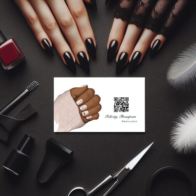 Beauty QR Code Business Visitenkarte (Manicurist Business Card)