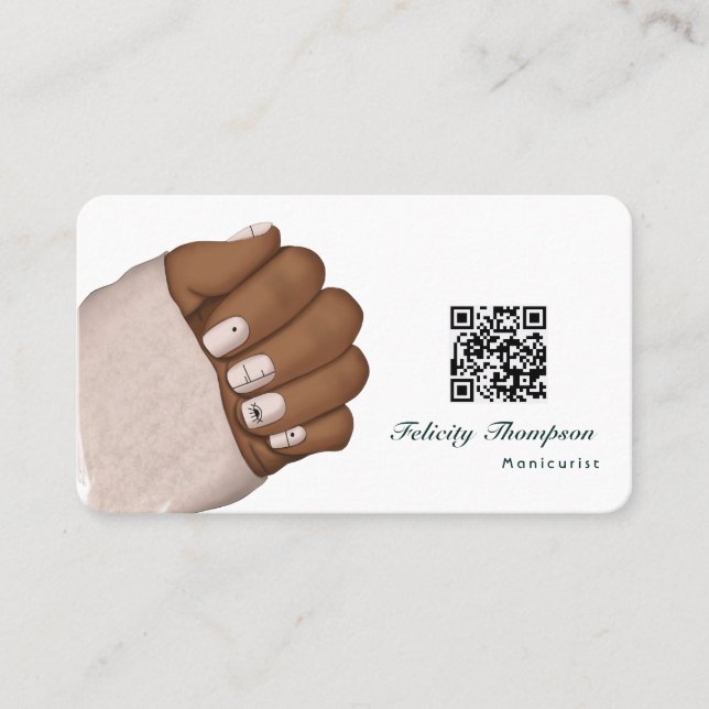 Beauty QR Code Business Visitenkarte (Vorderseite)