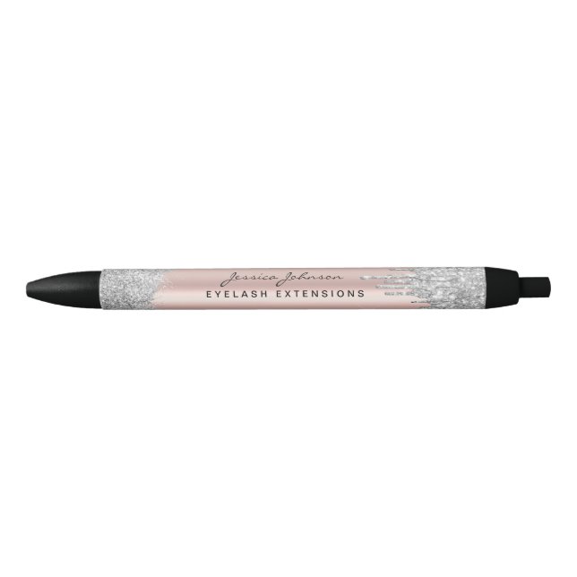 Beauty Rose Gold Silver Glitzer Tropfen Custom Kugelschreiber (Vorderseite)