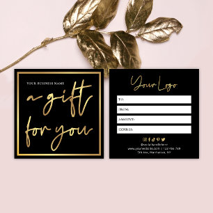Beauty Salon Black & Gold Chic Certificat cadeau