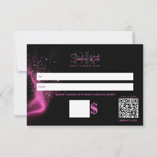 Beauty Salon Black Neon Pink Füllung Betrag Gesche