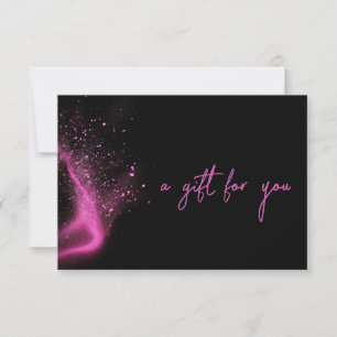 Beauty Salon Black Neon Rose Set montant carte cad
