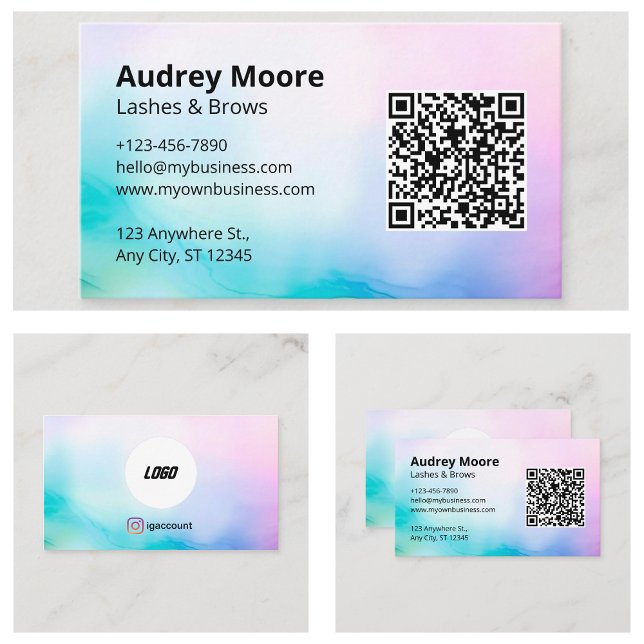 Beauty Salon Branding Eyelash Visitenkarte (Beauty Salon Branding Eyelash Business Card
)