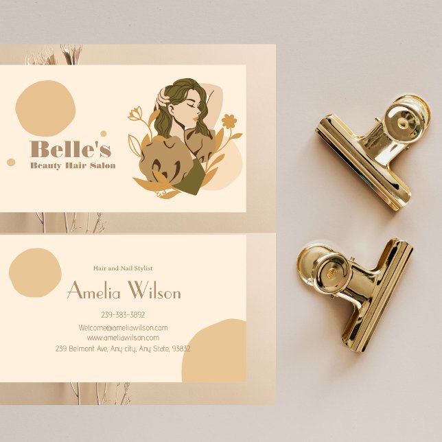 Beauty Salon Business Card Visitenkarte (Von Creator hochgeladen)