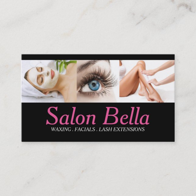 Beauty Salon Business Card Visitenkarte (Vorderseite)