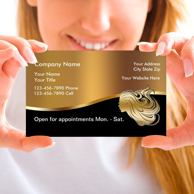 Beauty Salon Business Cards Visitenkarte (Von Creator hochgeladen)